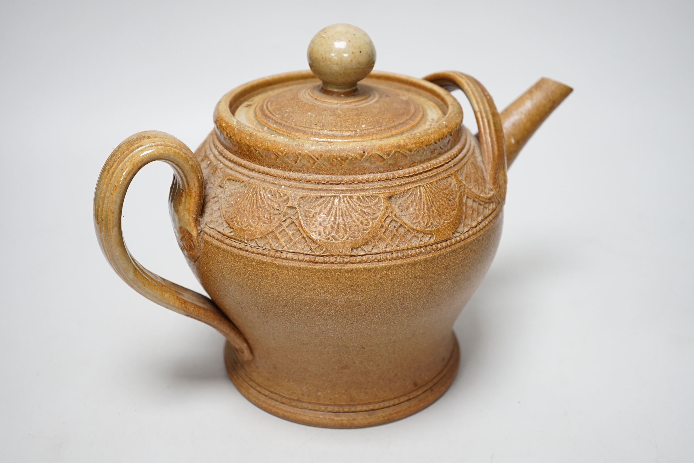 A & J Young, Gresham large stoneware studio teapot and cover, 30cm wide x 21.5cm high